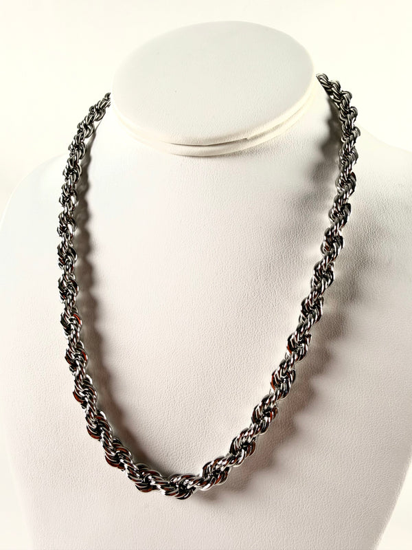 STERLING SILVER STATEMENT ROPE CHAIN 18-21" (RB 19)
