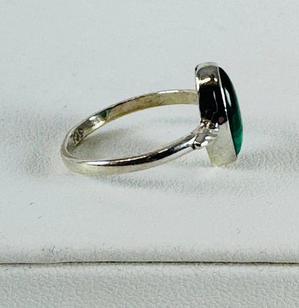 MALACHITE MARQUISE RING SIZE 7 (PW 15)