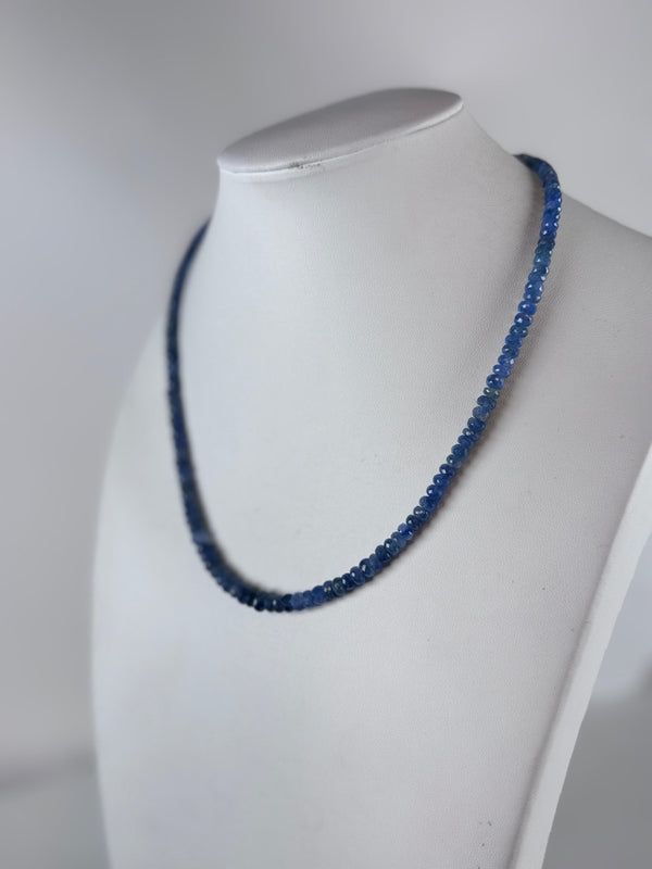 FACETED BLUE KYANITE NECKLACE 20-24" (MW 299)