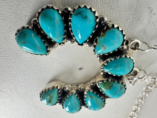 KINGMAN TURQUOISE NAJA NECKLACE 18-20" (CO 70)