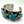 Load image into Gallery viewer, RARE EUREKA COUNTY MINE #8 TURQUOISE STARS LEROY JAMES STATEMENT CUFF (NP 13)
