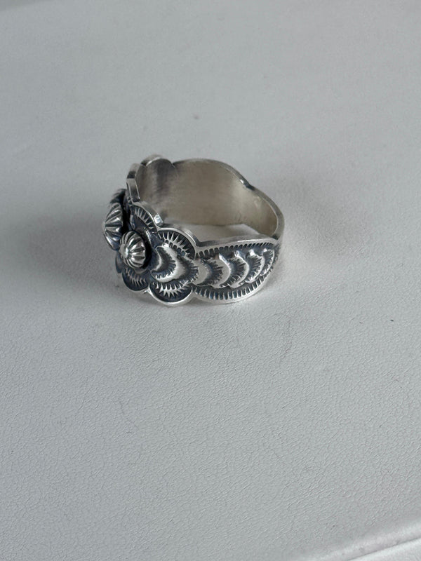 ALL SILVER NATIVE HANDMADE STERLING SILVER RINGS (CO 36)