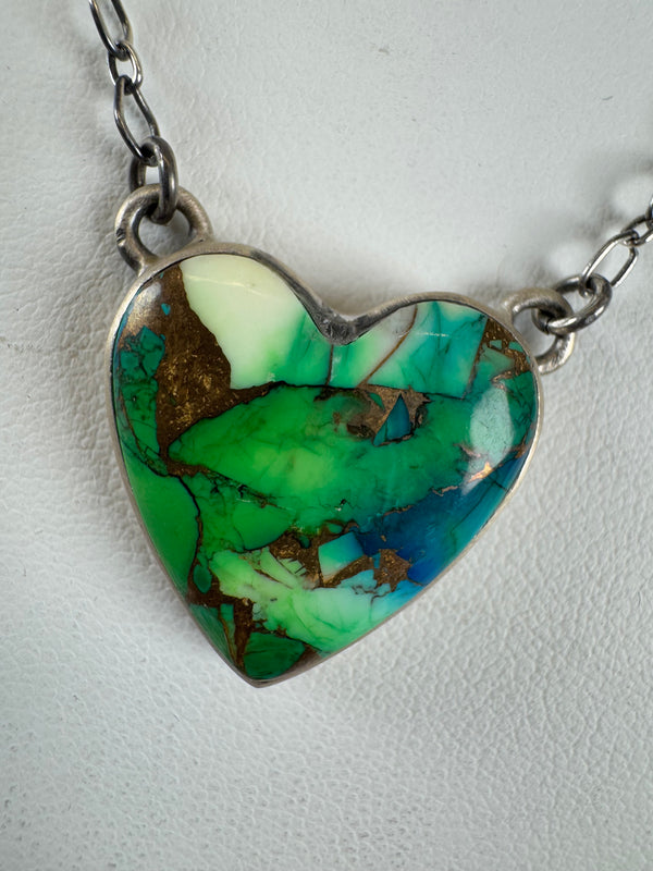 DESERT SKIES PEACOCK DAHLIA NECKLACE 20" (LB 88)
