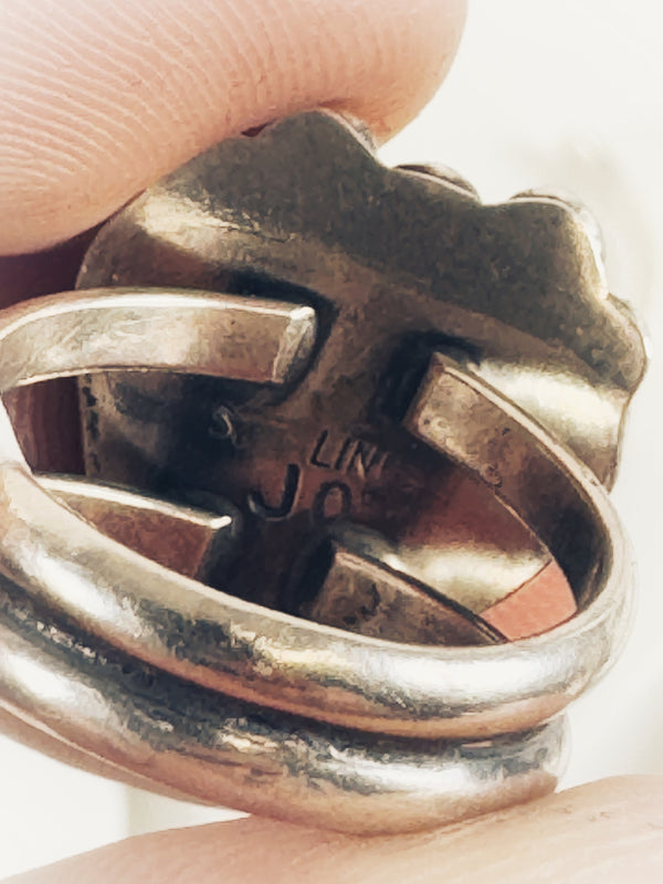 DAHLIA HEART RING BY JASON OGG SIZE 6