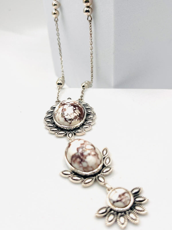 WILD HORSE STERLING SILVER STATEMENT LARIAT 16-22" (JR 99)