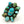 Load image into Gallery viewer, A. SPENCER SONORAN GOLD TURQUOISE CLUSTER NATIVE HANDMADE ADJUSTABLE RING (LA 14)
