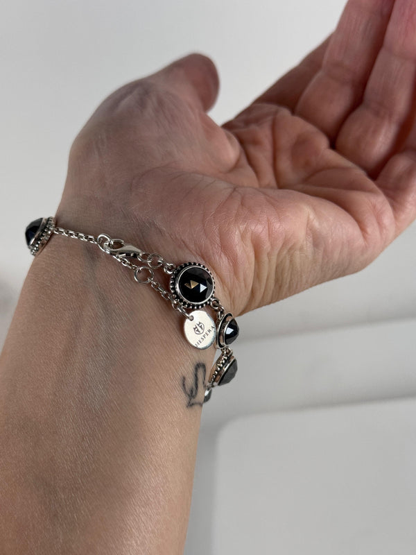 FACETED HEMATITE BRACELET 7-8" (MW 298)