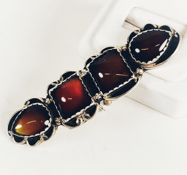 HERBERT TSOSIE NATIVE MADE MONTANA AGATE RING SIZE 7 (MW128)