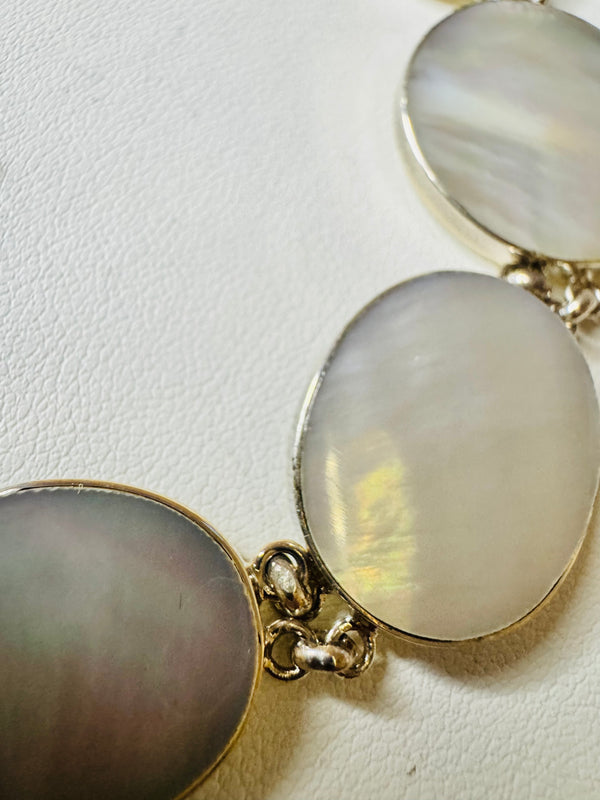 IVORY MOTHER-OF-PEARL TOGGLE BRACELET 7-8" (MW 361)