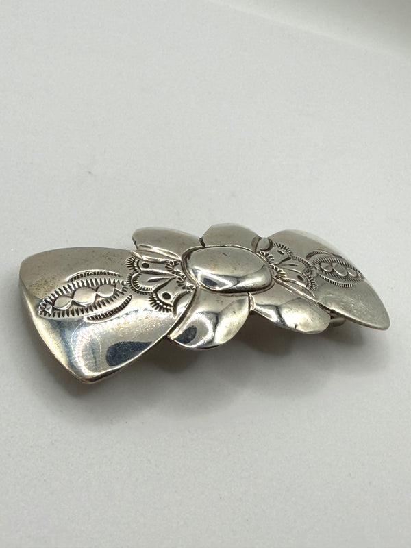 ALL STERLING SILVER HAIR BARRETTE (LB 46)
