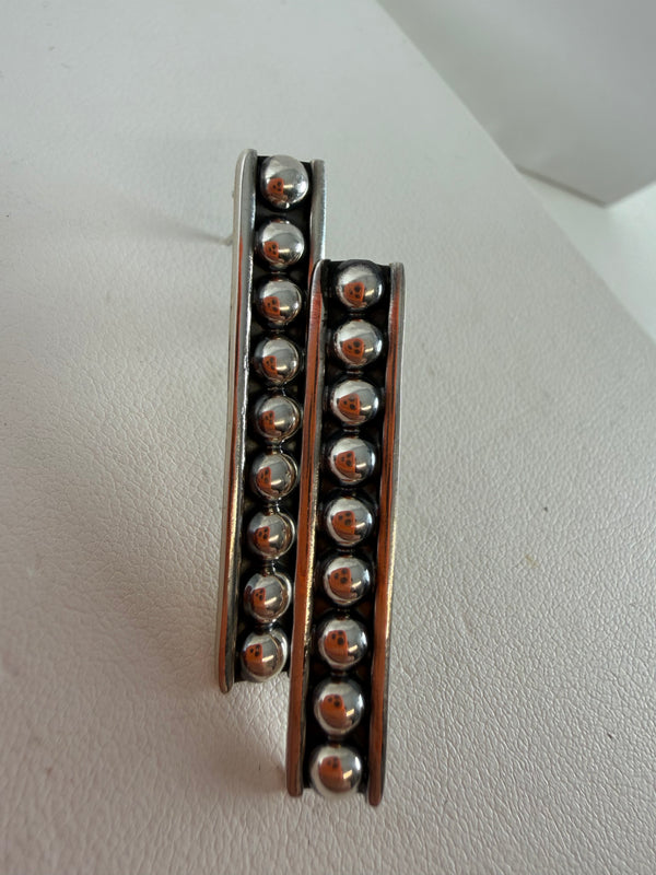 ALL STERLING POST BACK BAR EARRINGS (RN 15)
