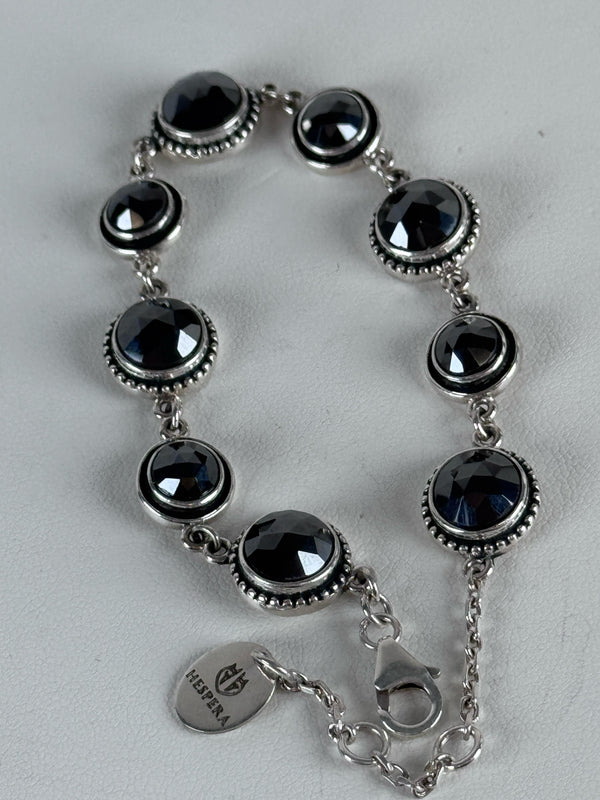 FACETED HEMATITE BRACELET 7-8" (MW 298)
