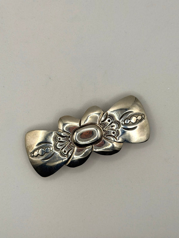 ALL STERLING SILVER HAIR BARRETTE (LB 46)