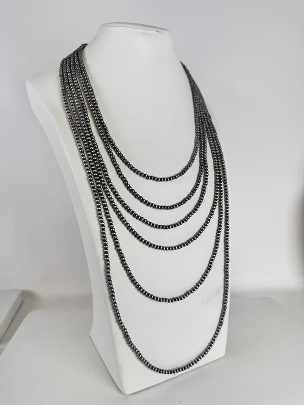 4 MM NAVAJO PEARLS NECKLACE 20-36" (CO 57)