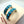 Load image into Gallery viewer, GLENLETTA LUNA ZUNI HANDMADE SLEEPING BEAUTY TURQUOISE INLAY HOOP EARRINGS (CS 1)
