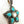 Load image into Gallery viewer, KINGMAN TURQUOISE MOP STERLING SILVER FLOWER PENDANT (RF 14)
