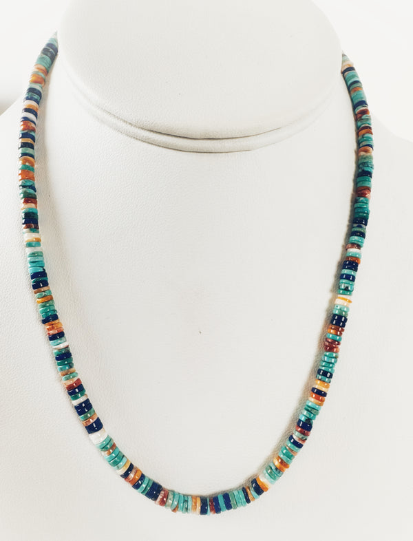 MULTISTONES RAINBOW NECKLACE 18"