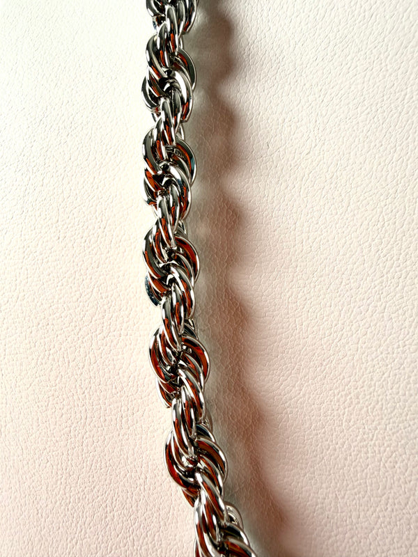 STERLING SILVER STATEMENT ROPE CHAIN 18-21" (RB 19)