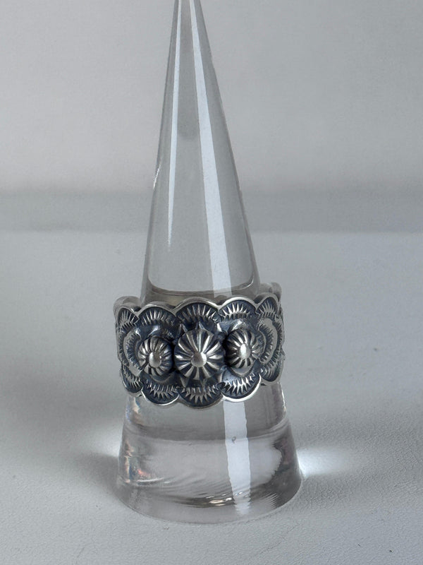 ALL SILVER NATIVE HANDMADE STERLING SILVER RINGS (CO 36)