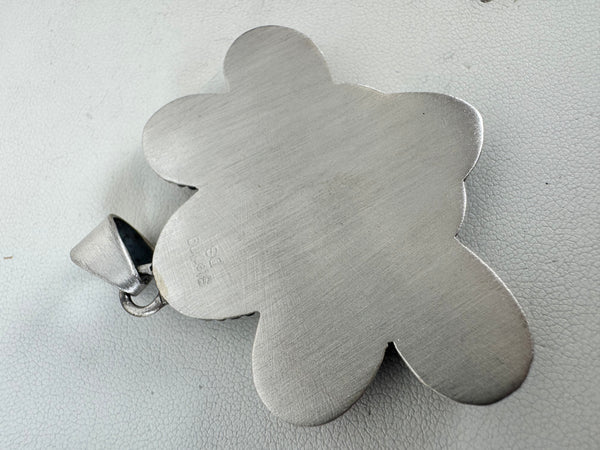 DESERT SKIES WHITE BUFFALO TURQUOISE "MOO MOO" CLUSTER PENDANT (DC 27)