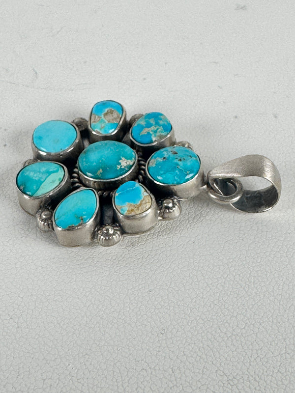 DESERT SKIES BLUE RIDGE TURQUOISE SMALL CLUSTER PENDANT (CO 8)