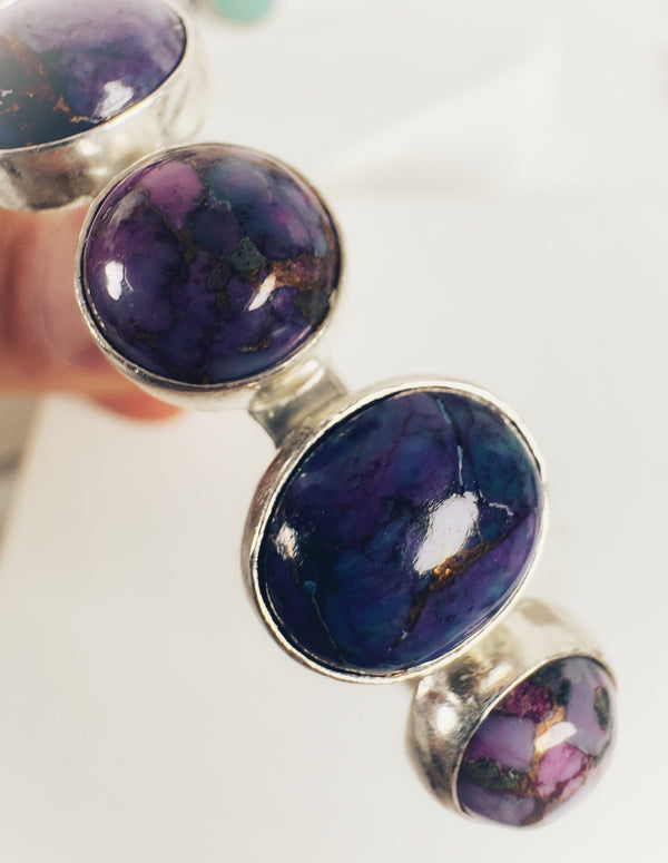 NATIVE MADE PURPLE MOHAVE ADJUSTABLE CUFF