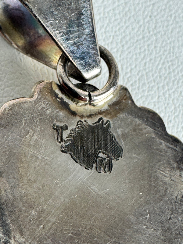 NATIVE HANDMADE BLACK ONYX CLUSTER PENDANT 2" (MW 353)