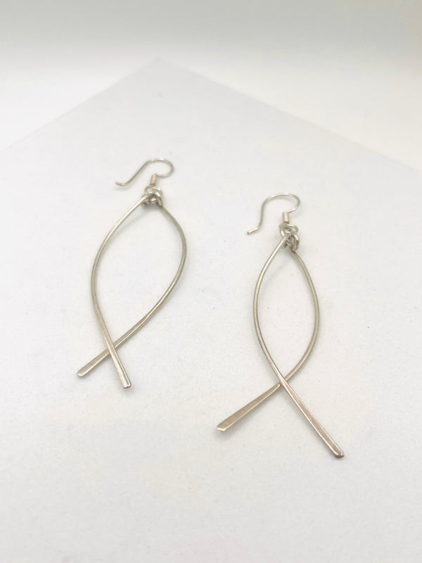 STERLING SILVER NACHO GOMEZ FRINGE BIB EARRINGS (MW 457)