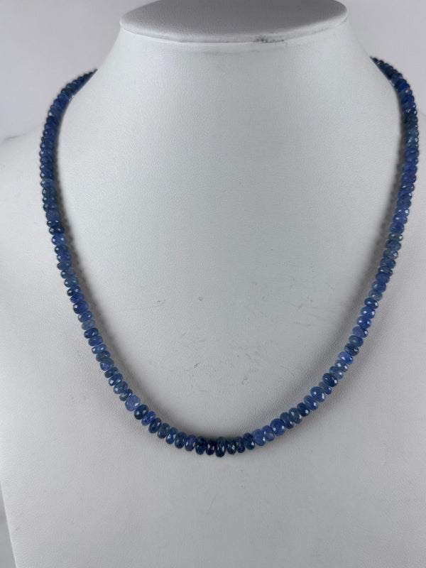 FACETED BLUE KYANITE NECKLACE 20-24" (MW 299)