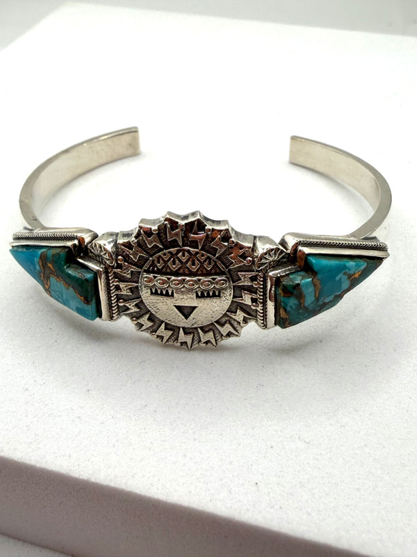 SPINY TURQUOISE MAIDEN SS CUFF (JR 121)