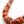 Load image into Gallery viewer, CHUNKY ORANGE SPINY OYSTER BEADED NECKLACE WITH STERLING SILVER FLUTTED SPACERS 18-22" (TC 14)
