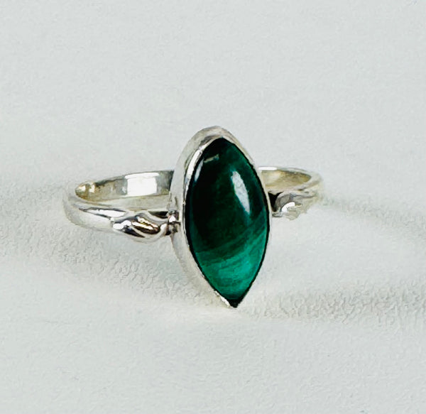 MALACHITE MARQUISE RING SIZE 7 (PW 15)
