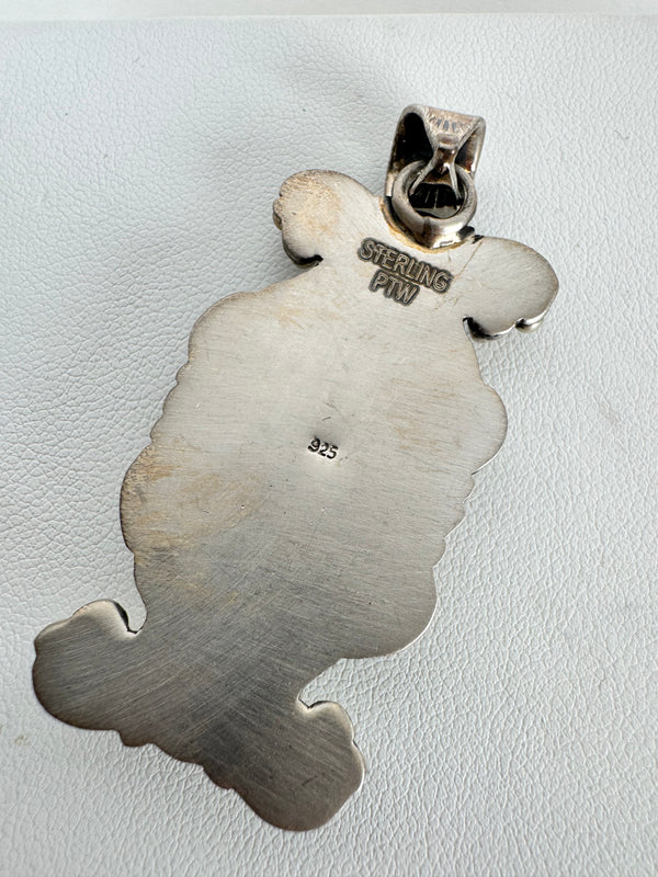 PINK DAHLIA PTW PENDANT 2" (LN 6)