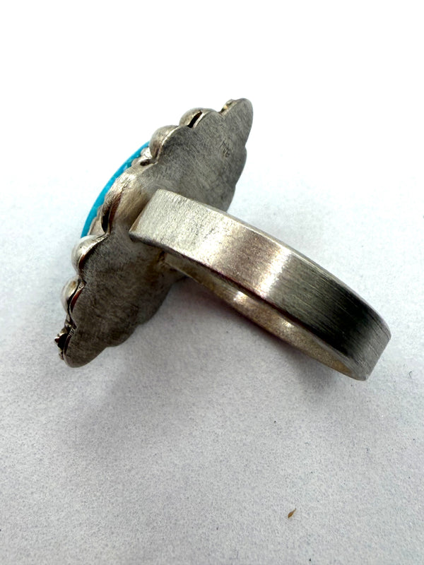 SIERRA BELLA TURQUOISE SS ADJUSTABLE RING (LL 17)