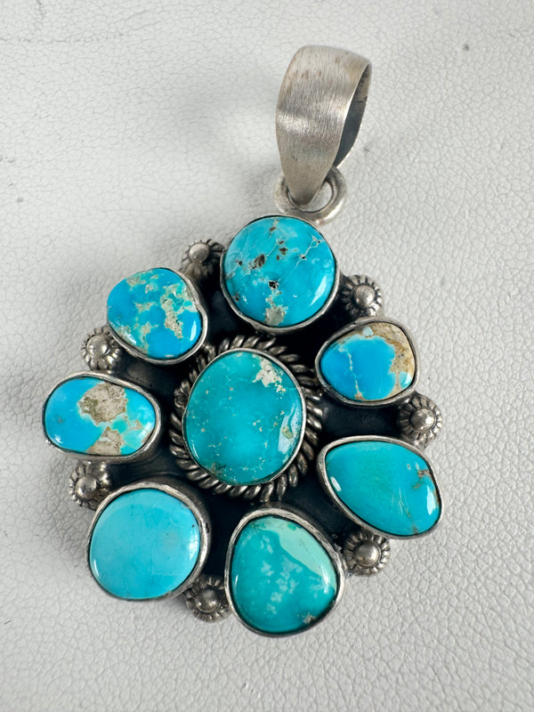 DESERT SKIES BLUE RIDGE TURQUOISE SMALL CLUSTER PENDANT (CO 8)