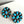 Load image into Gallery viewer, NATIVE HANDMADE KINGMAN TURQUOISE CLUSTER SQUASH BLOSSOM NECKLACE 25" &amp; EARRINGS SET BY KATHLEEN CHAVEZ (CO 101)
