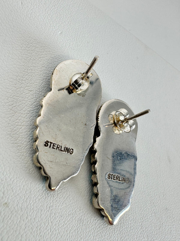 MULTISTONES INLAY KACHINA EARRINGS (LN 13)