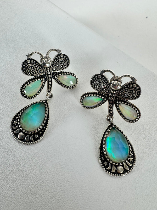 MERMAID OPAL DRAGONFLY EARRINGS (TO 12)