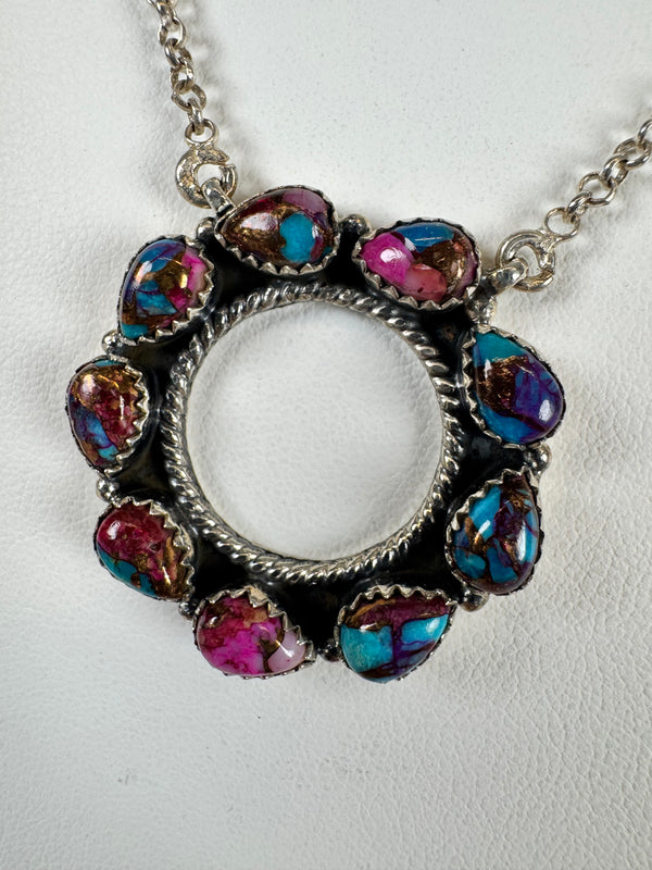 PURPLE DAHLIA NECKLACE 18-20" (LF 9)