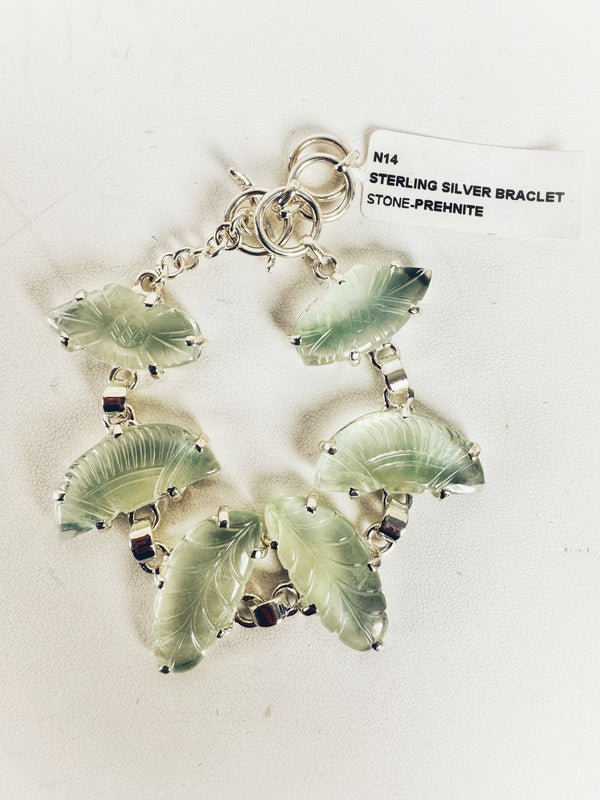 PHRENITE LEAVES TOGGLE BRACELET 6-8" (PW 6)