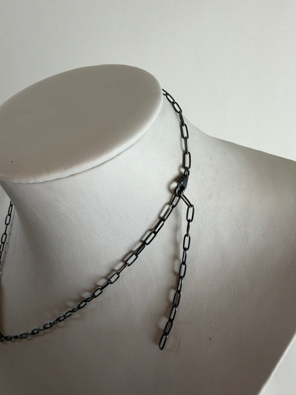 NATIVE HANDMADE KINGMAN TURQUOISE & PYRITE BAR NECKLACE BY NED NEZ (ADJUSTABLE 22") (JR 68)