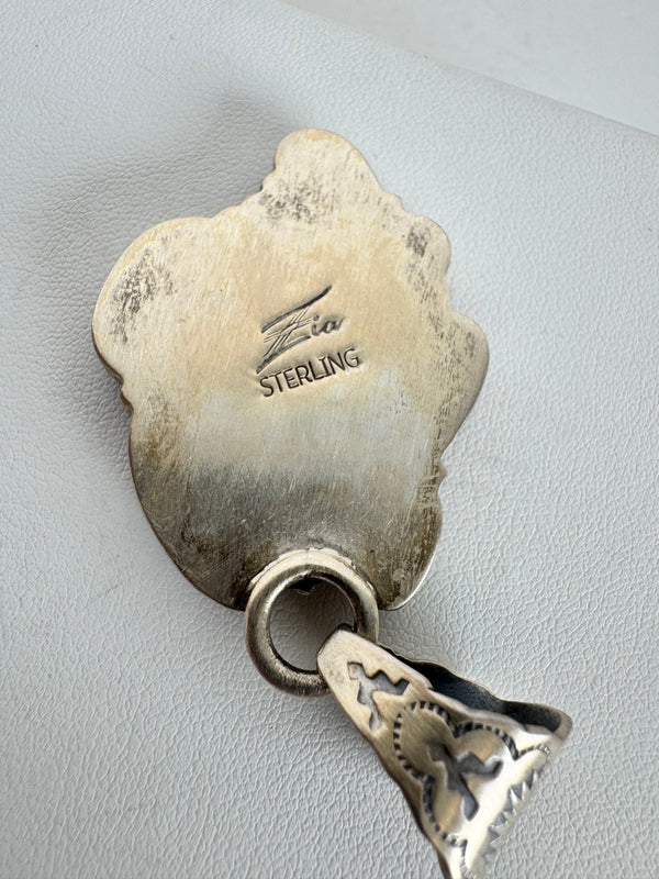 NATIVE HANDMADE BISBEE TURQUOISE CLUSTER PENDANT BY TONY YAZZIE 2.5" (MW 332)