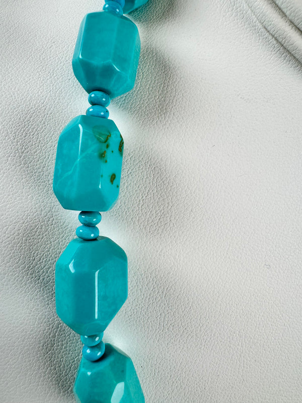 AZ KINGMAN NUGGET NECKLACE 18" (TO 7)