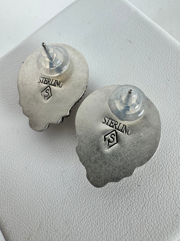 SHAY PFEIFFER PINK CONCH FLOWER POST BACK EARRINGS (RB 1)