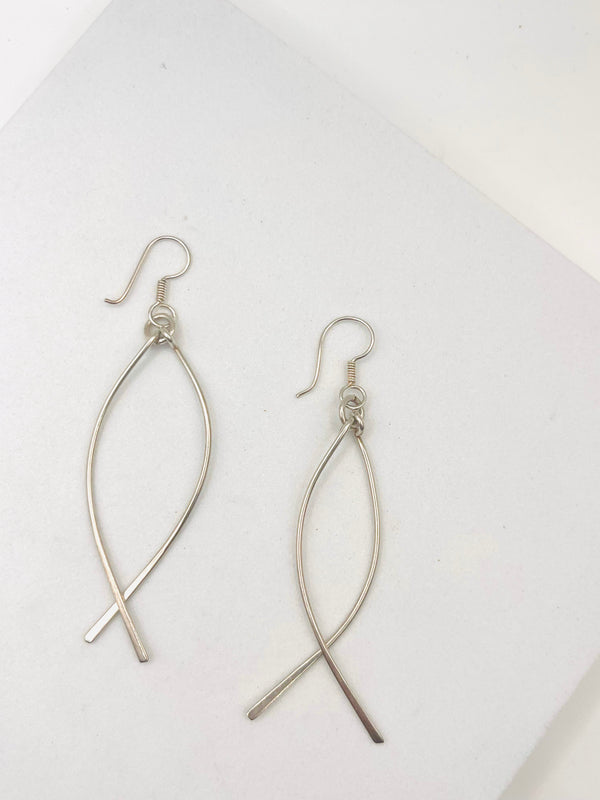 STERLING SILVER NACHO GOMEZ FRINGE BIB EARRINGS (MW 457)
