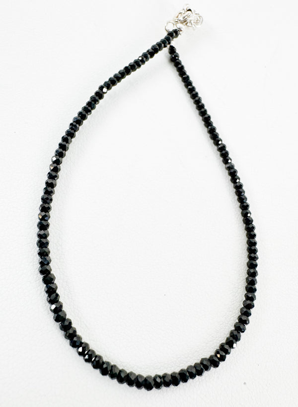 BLACK SPINEL BRACELET & NECKLACE SET (MW93)