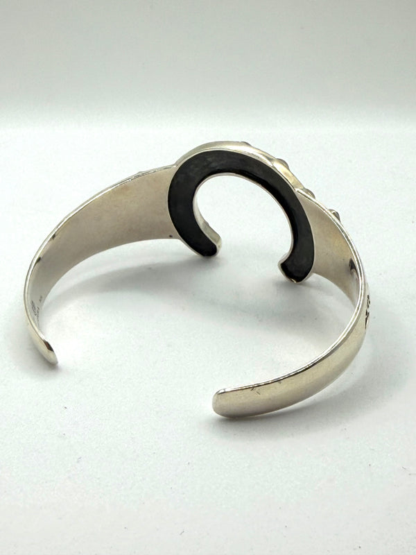 CHOCOLATE MOONSTONE HORSESHOE SS ADJUSTABLE CUFF (TC 2)