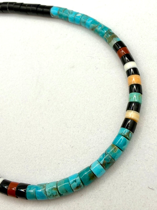 MULTISTONES KINGMAN TURQUOISE BRACELET 7.5" (MW 436)