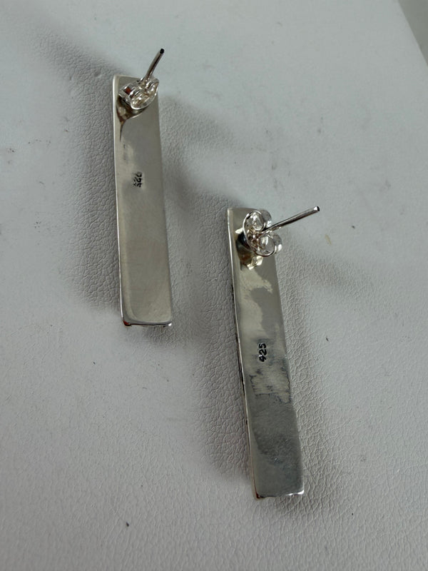 ALL STERLING POST BACK BAR EARRINGS (RN 15)