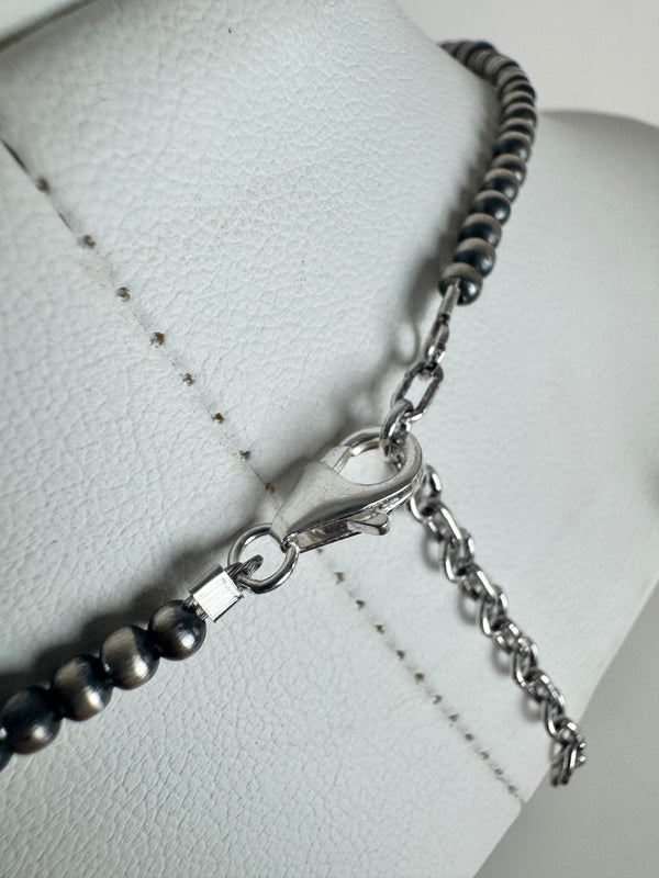 GRADUATED FLUTED NAVAJO PEARLS NECKLACE 18-20" (CO 54)